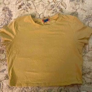 Tan cropped shirt